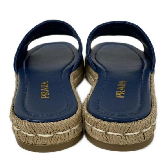 PRADA - Navy Denim Women's Sandals 321-081225 - Picture 3 of 8